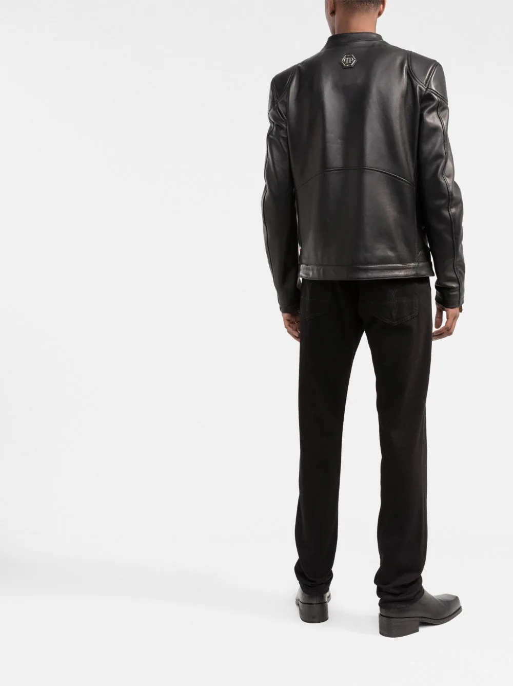 zip-through biker jacket - 4