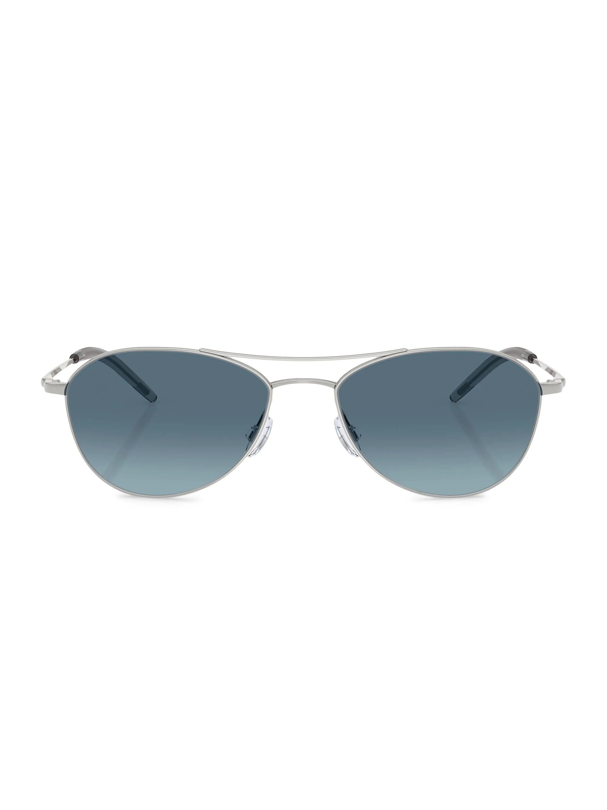 Women's Aero Ii 57MM Aviator Sunglasses - Silver Blue - 1