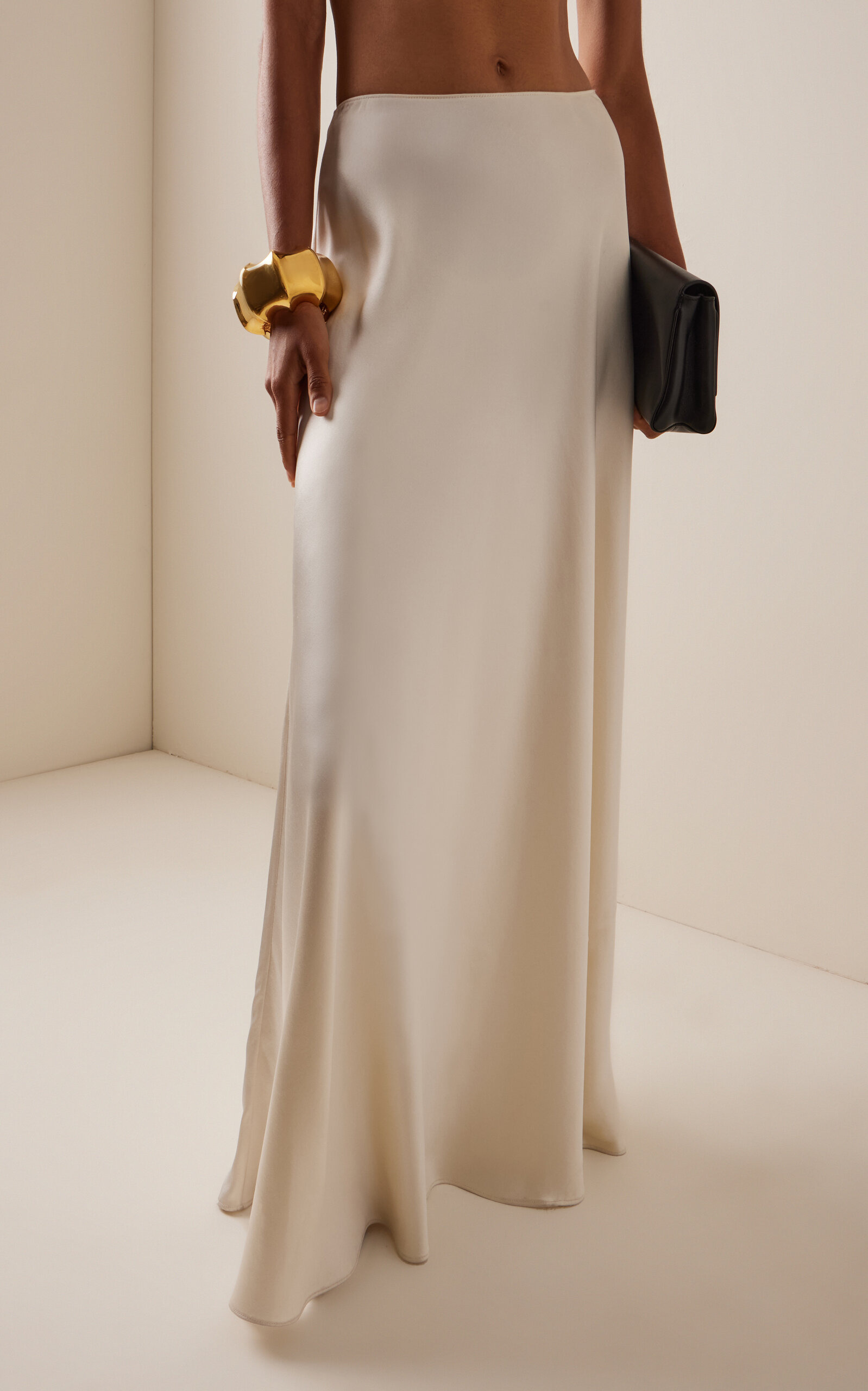 Antonia Silk Maxi Skirt ivory - 3