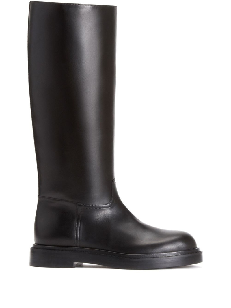 leather knee-high boots 1