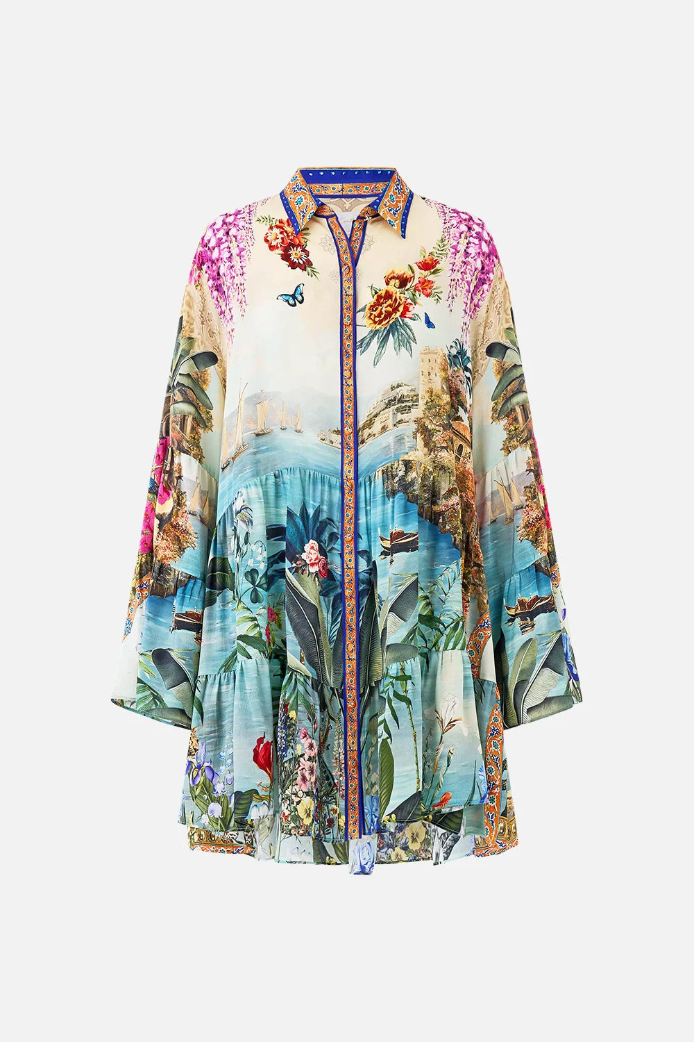 TIERED DRESS WITH COLLAR - 1