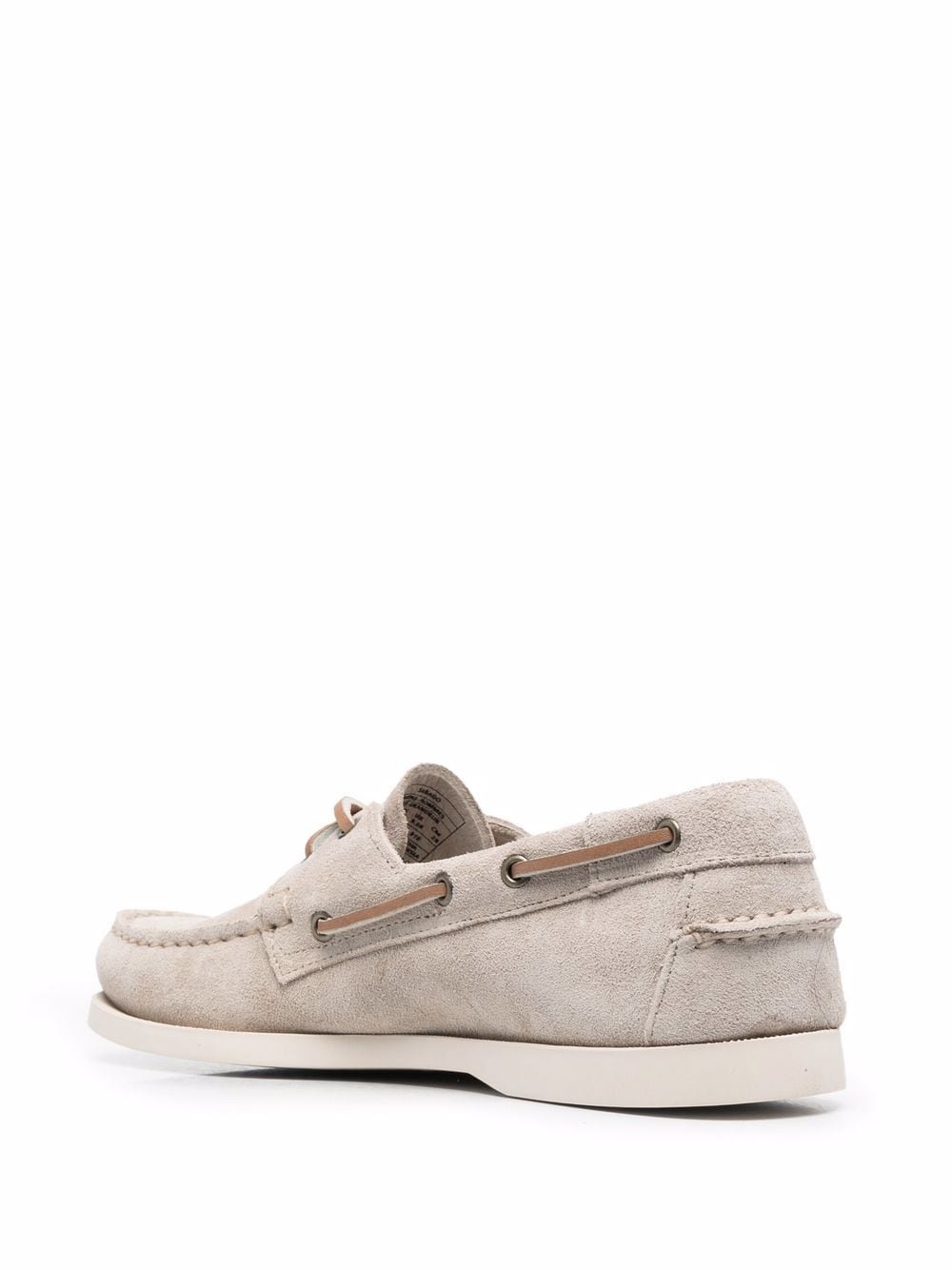 lace-up detail boat shoes - 3
