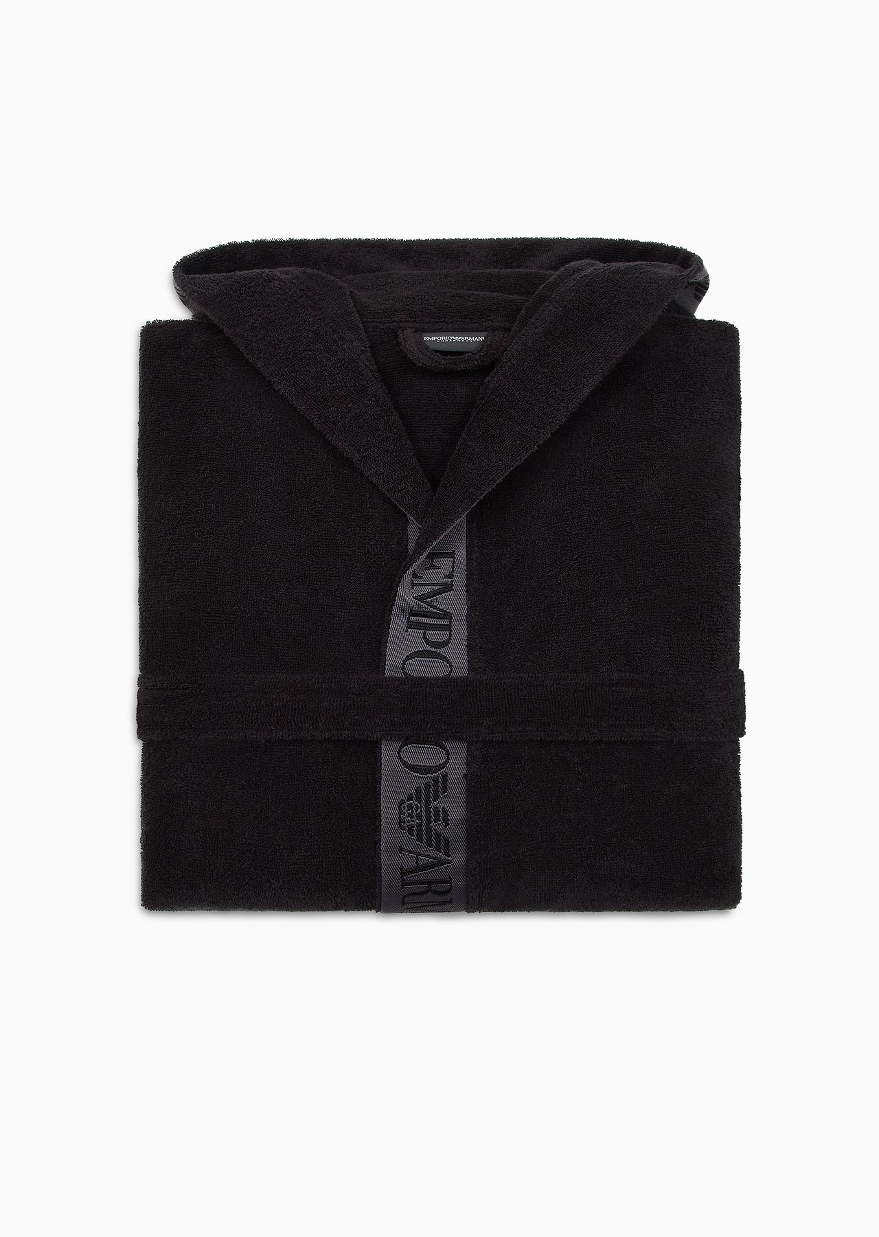 Terrycloth bathrobe with Logotape band - 4