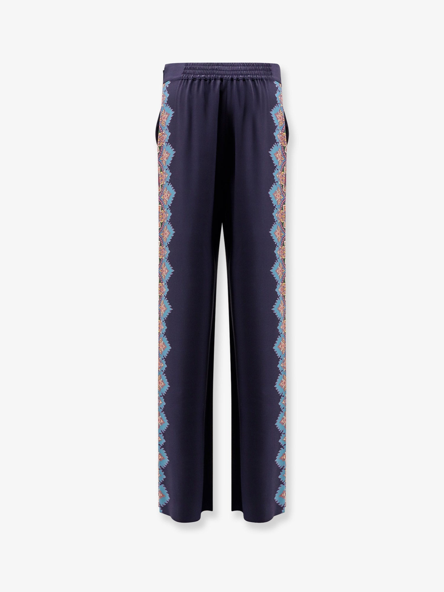 Etro Women Silk Trousers With Floral Print - 4