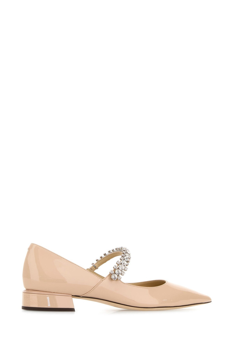 JIMMY CHOO Powder pink leather Bing ballerinas outlook