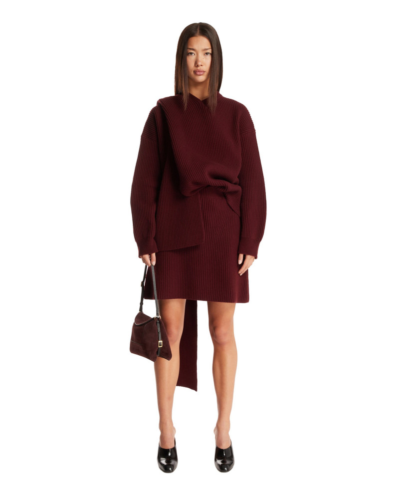 Jil Sander Red Knit Mini Skirt outlook