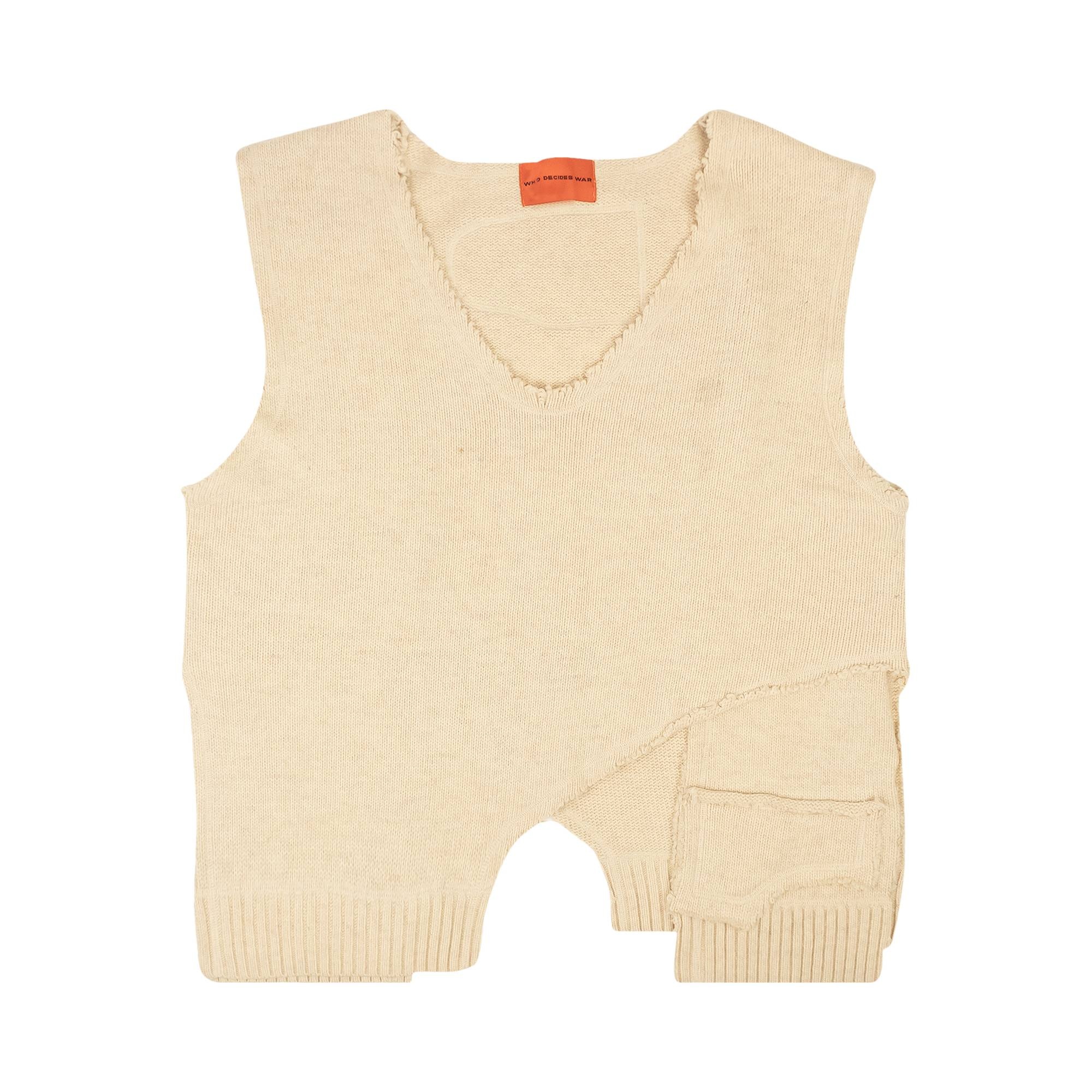 Who Decides War L'Ardeur Unadorned Sweater Vest 'Cream' - 1