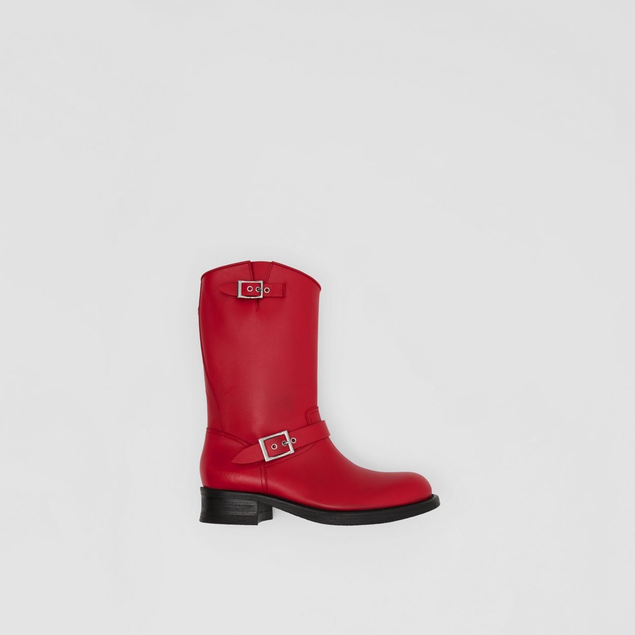 Leather Biker Boots - 5