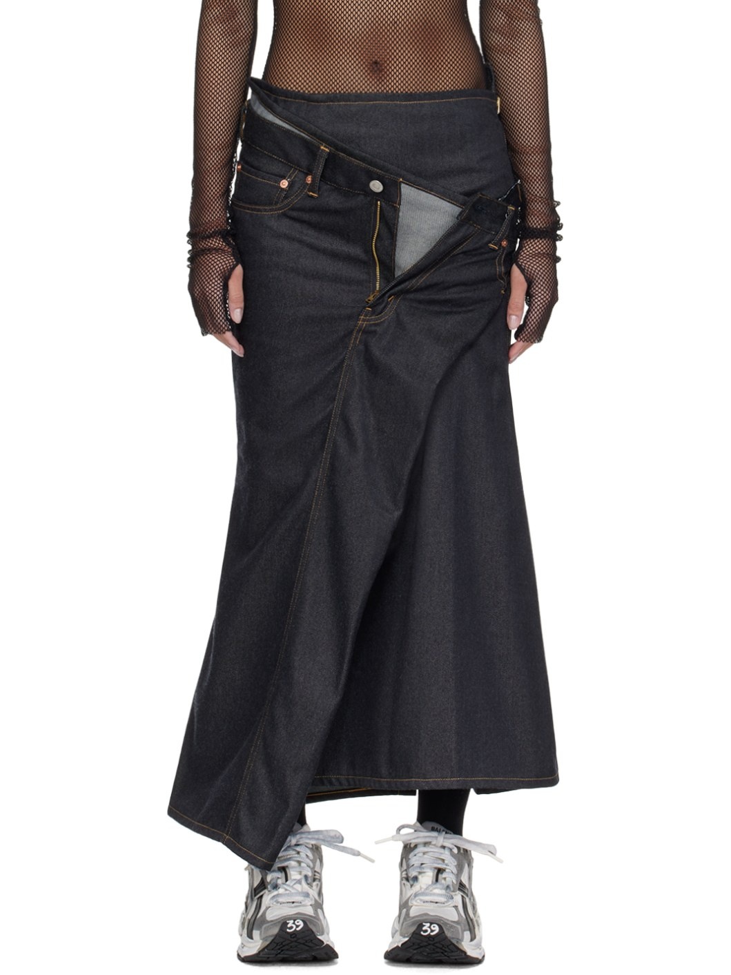 Indigo Levi's Edition Denim Midi Skirt - 1