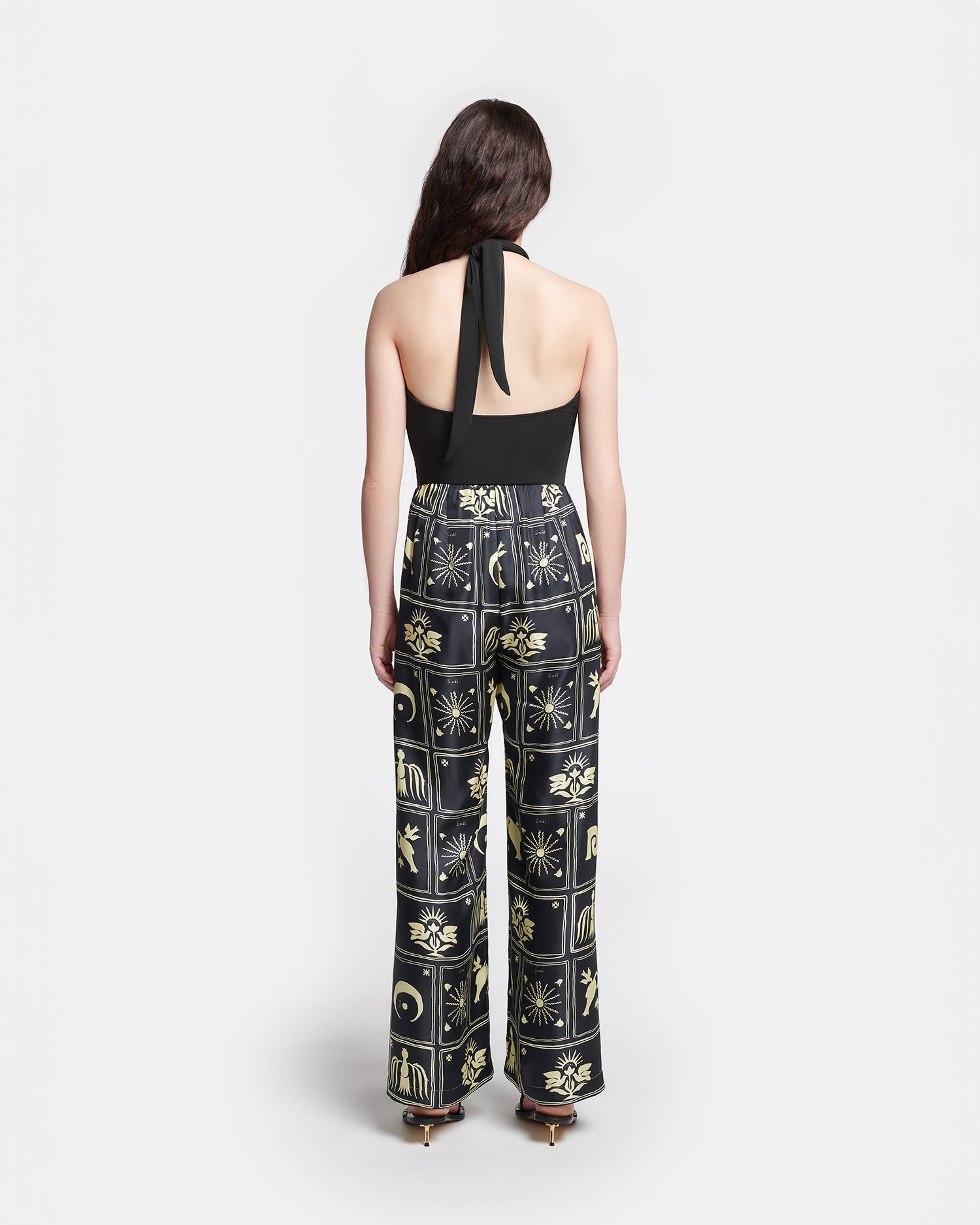 Printed Silk-Twill Pants - 3