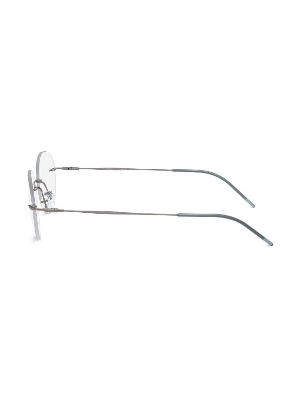 rimless round-frame glasses - 3