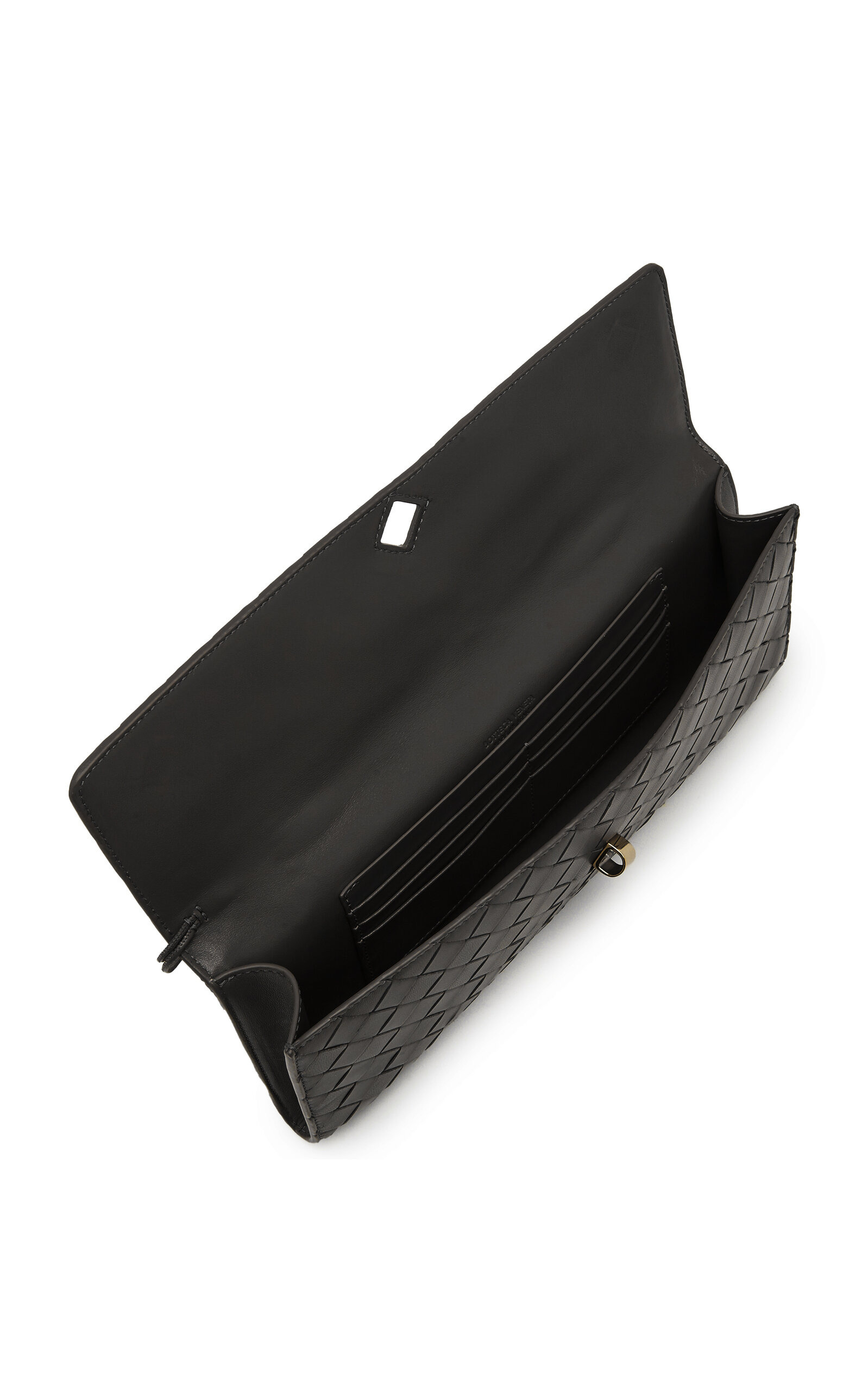 Long Andiamo Intrecciato Leather Clutch black - 5