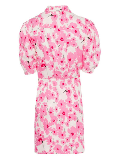 MSGM Daisy Print Puff Sleeves Mini Dress outlook
