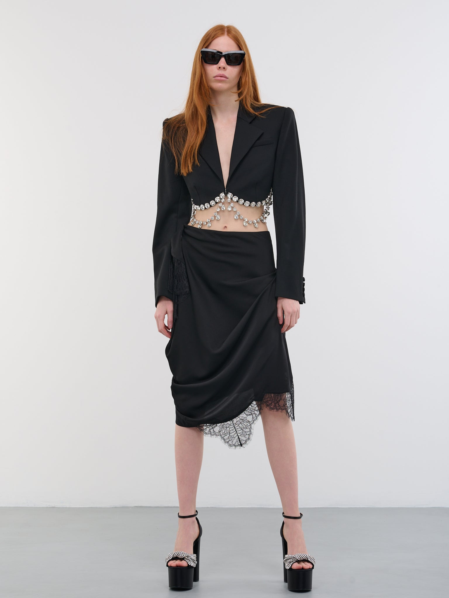 Draped Crystal Blazer - 6