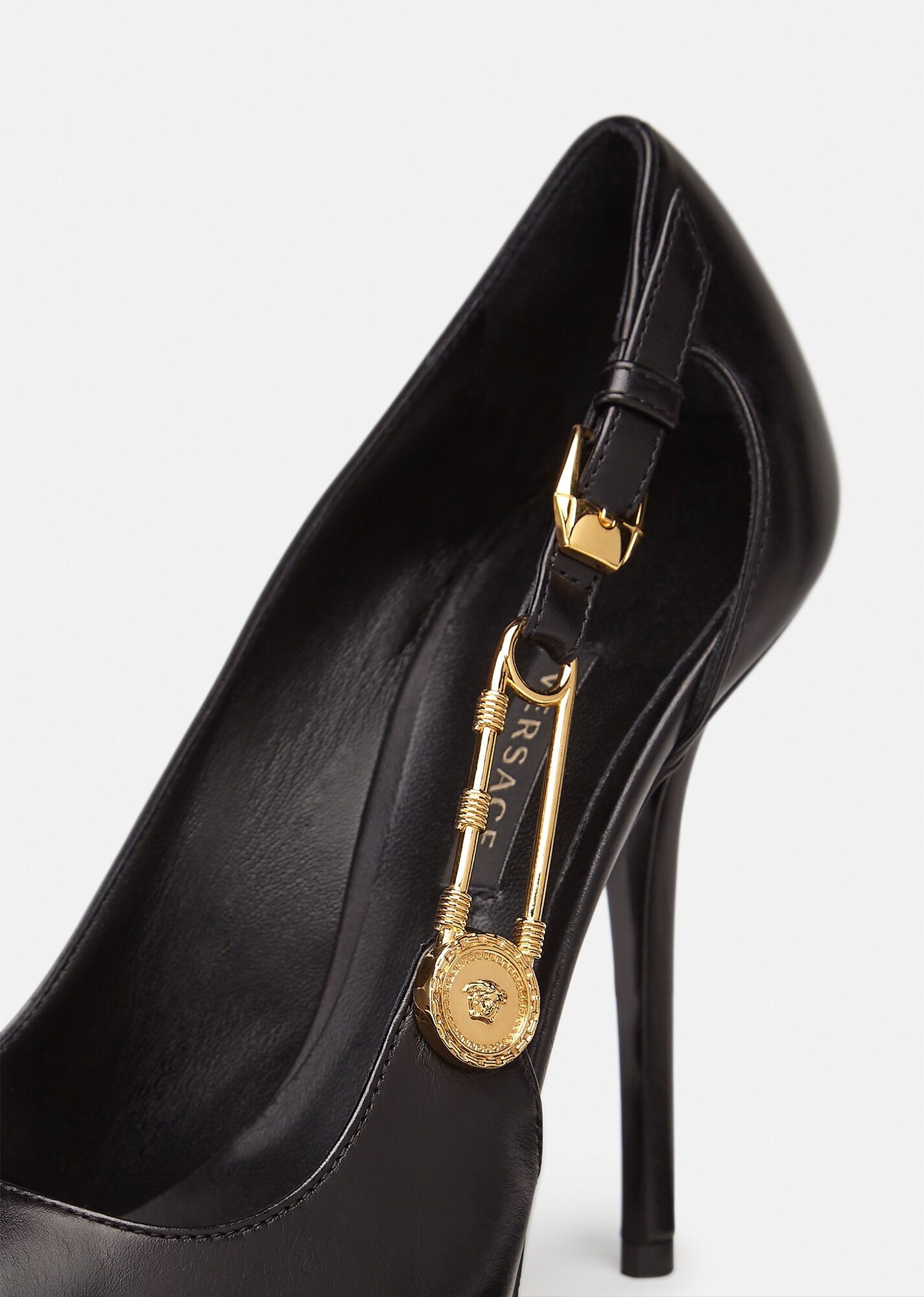 Safety Pin Leather Pumps - 3