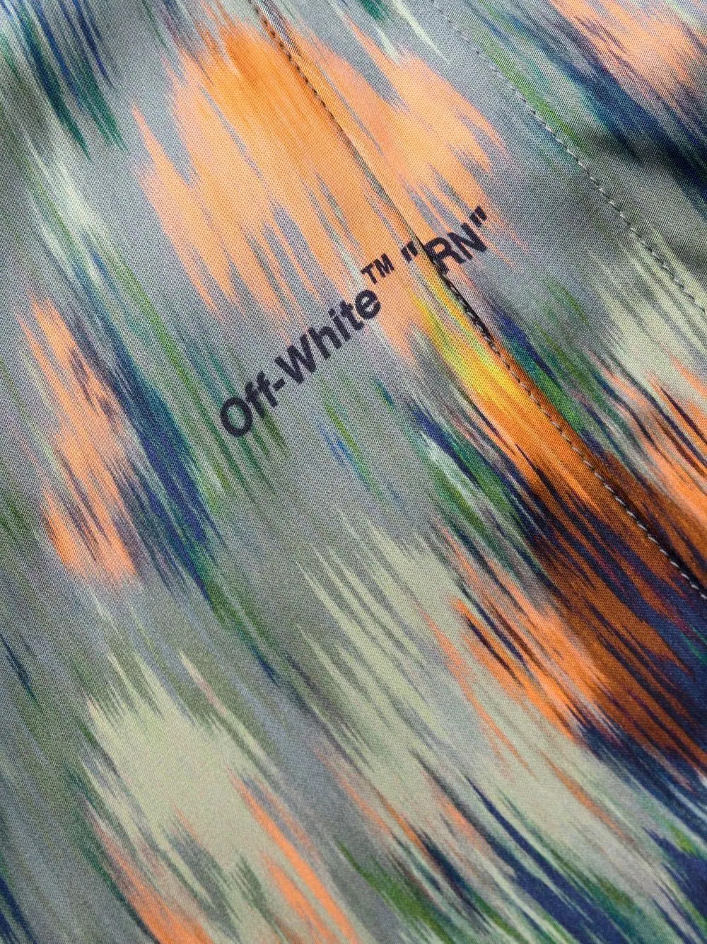 abstract-print draped dress - 6