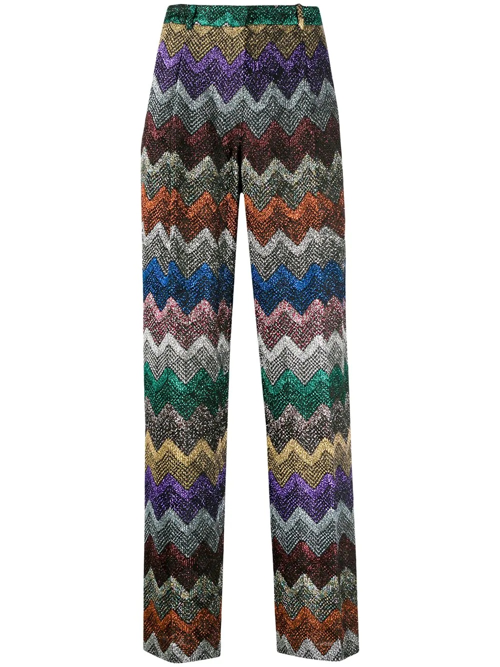 zigzag tailored trousers - 1