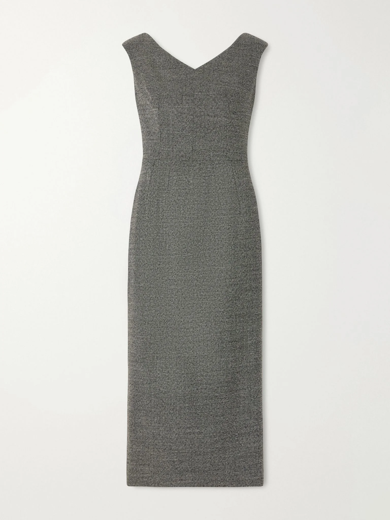 Stretch-wool midi dress Gray - 1