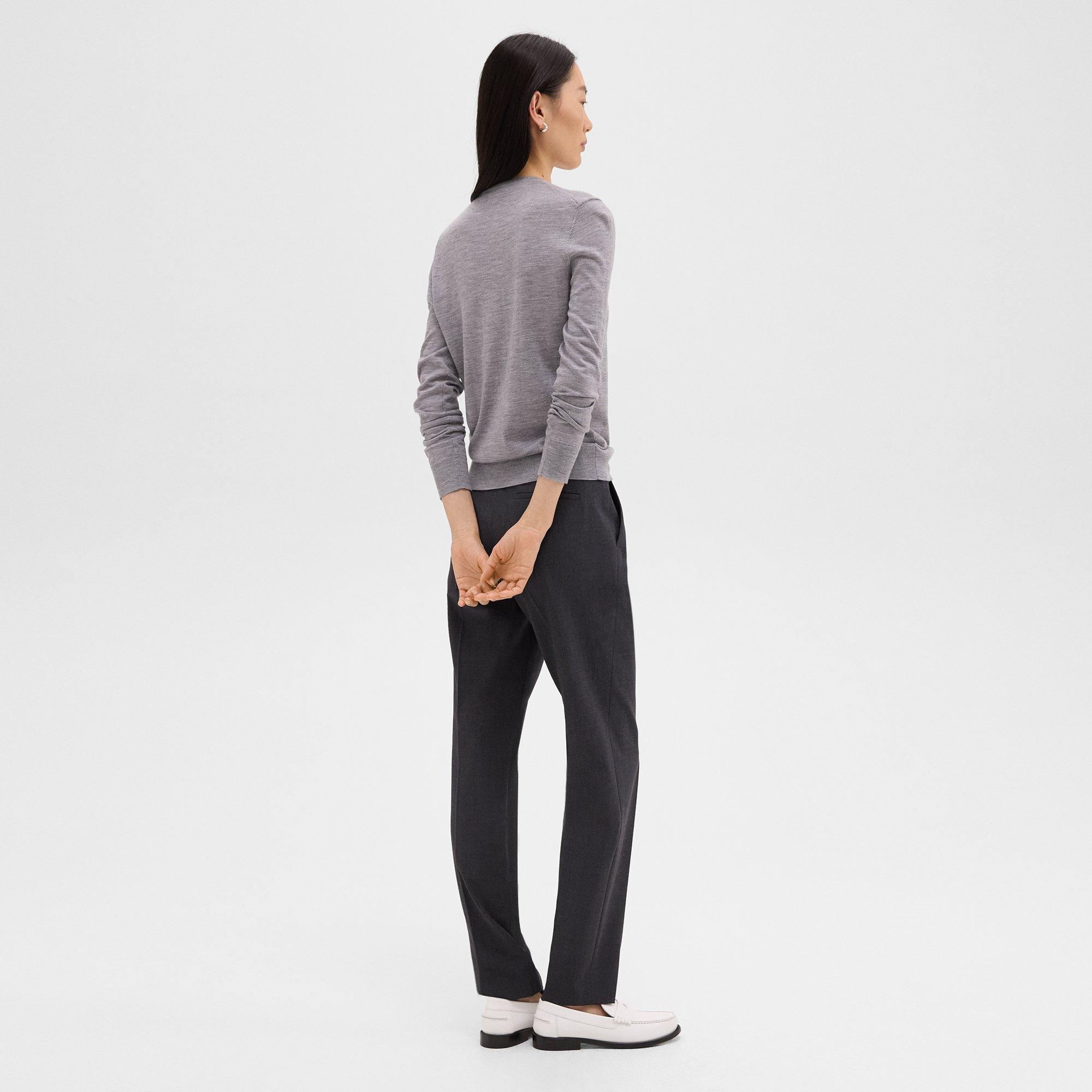 Treeca Full Length Pant in Good Wool - 4