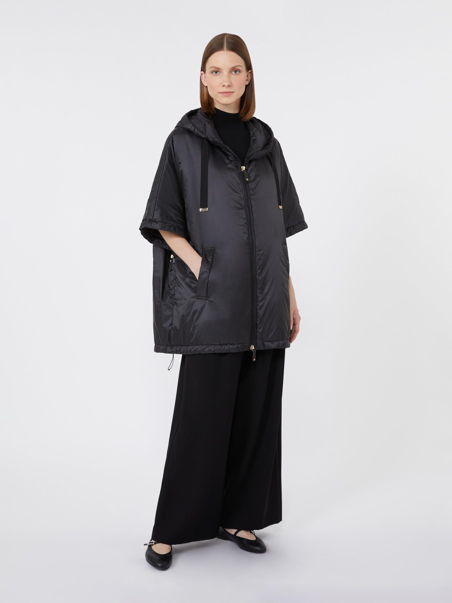 GREENCI Padded cape with hood in water-repellent canvas - 2