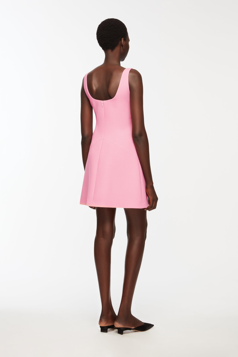 Larvall Dress In Pink Sorbet Single Wool Crepe 4