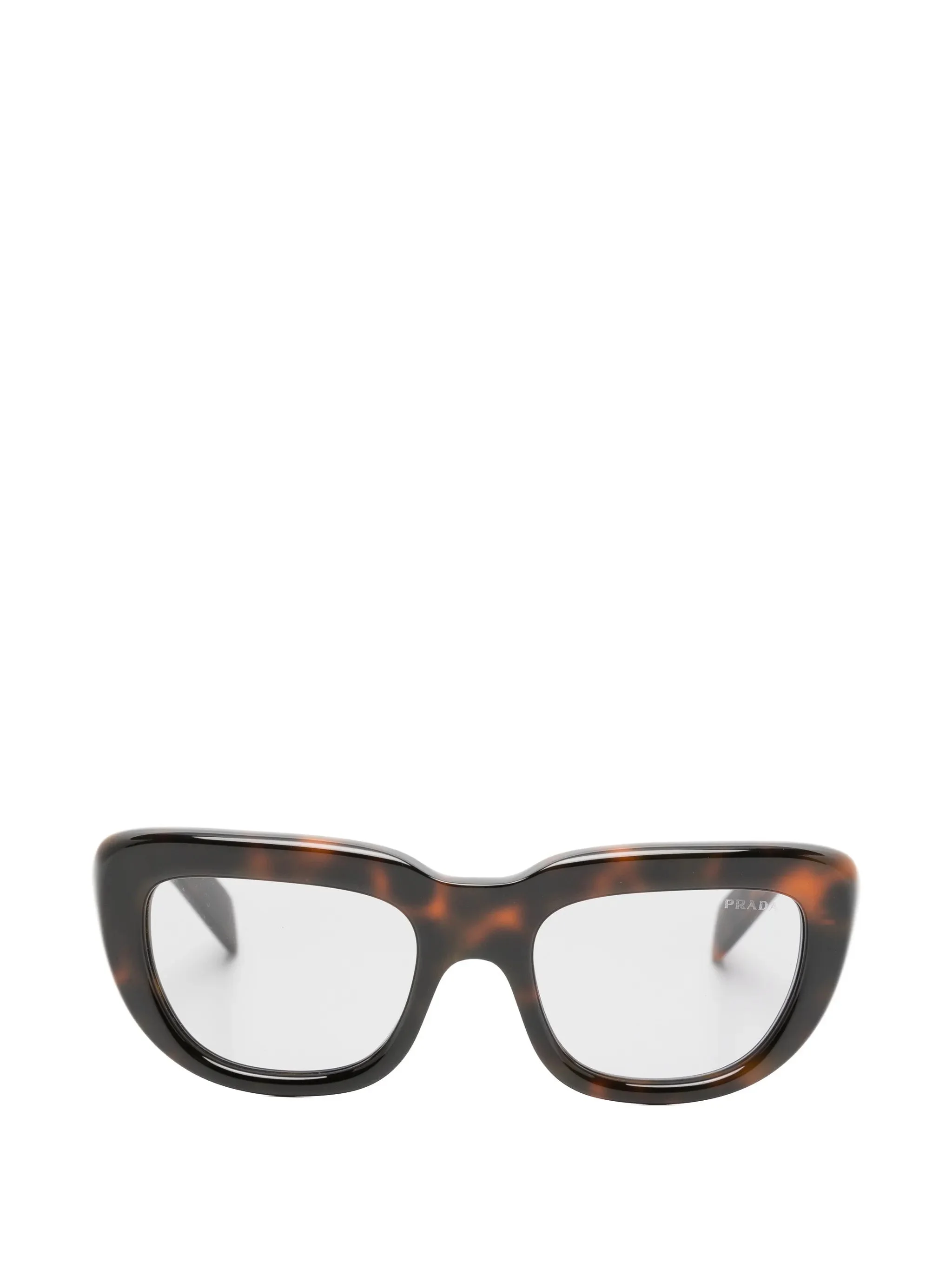 Prada Tortoiseshell-effect Rectangle-frame Sunglasses - 1