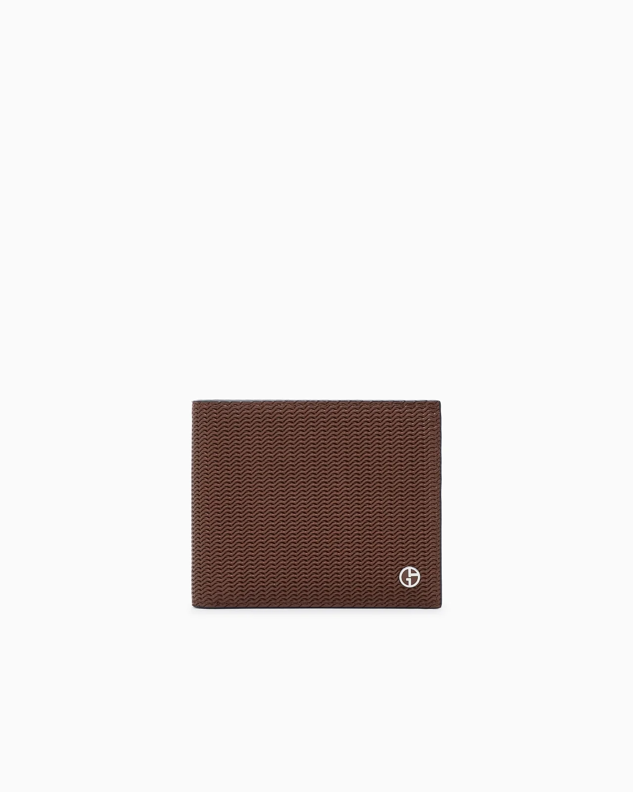 BI-FOLD WALLET IN WAVE PRINT LEATHER WITH EMBOSSED LOGO - 1