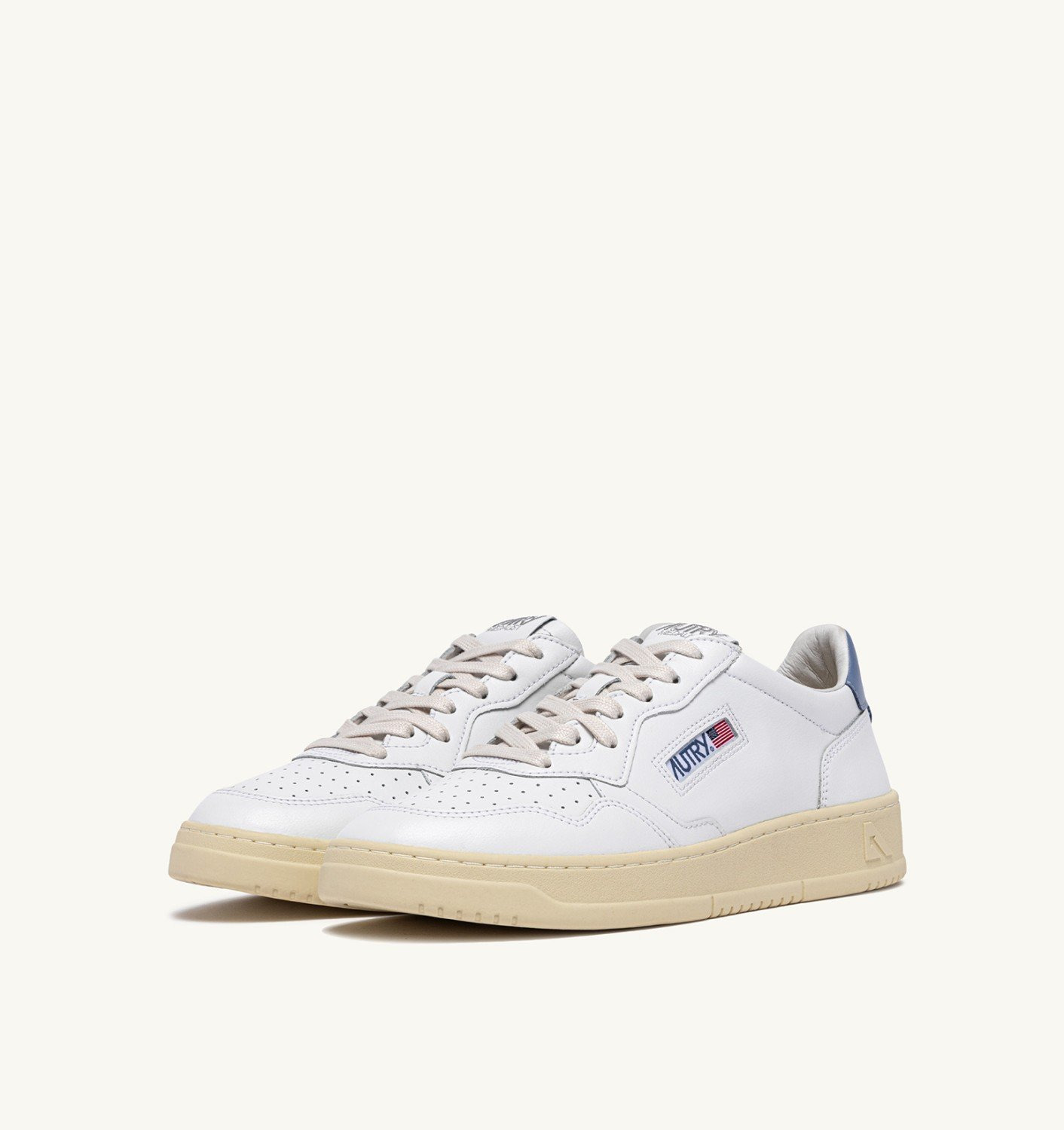 MEDALIST LOW SNEAKERS IN WHITE AND TEMPEST LEATHER - 2