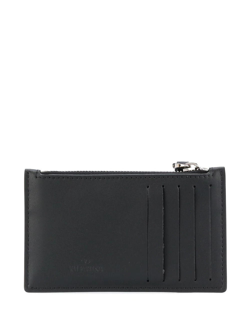 VLTN logo-print zipped cardholder - 2