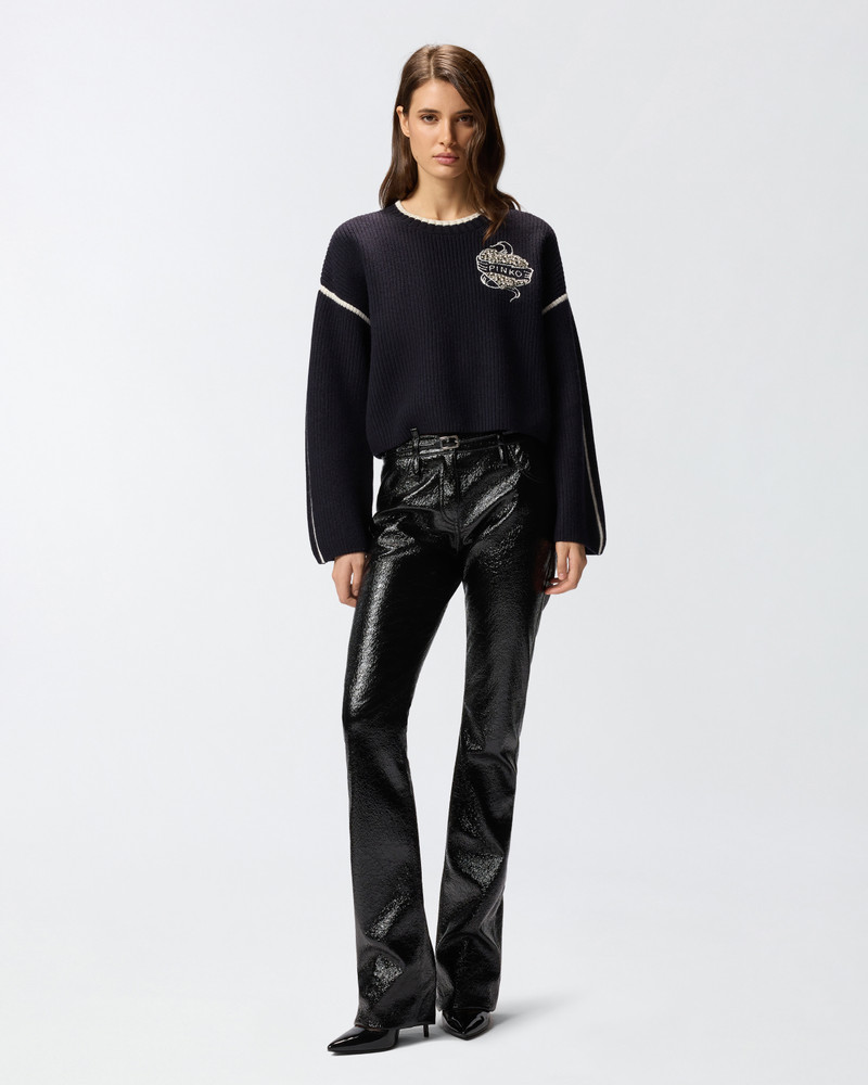 ROUND-NECK SWEATER WITH BEJEWELLED EMBROIDERY 3