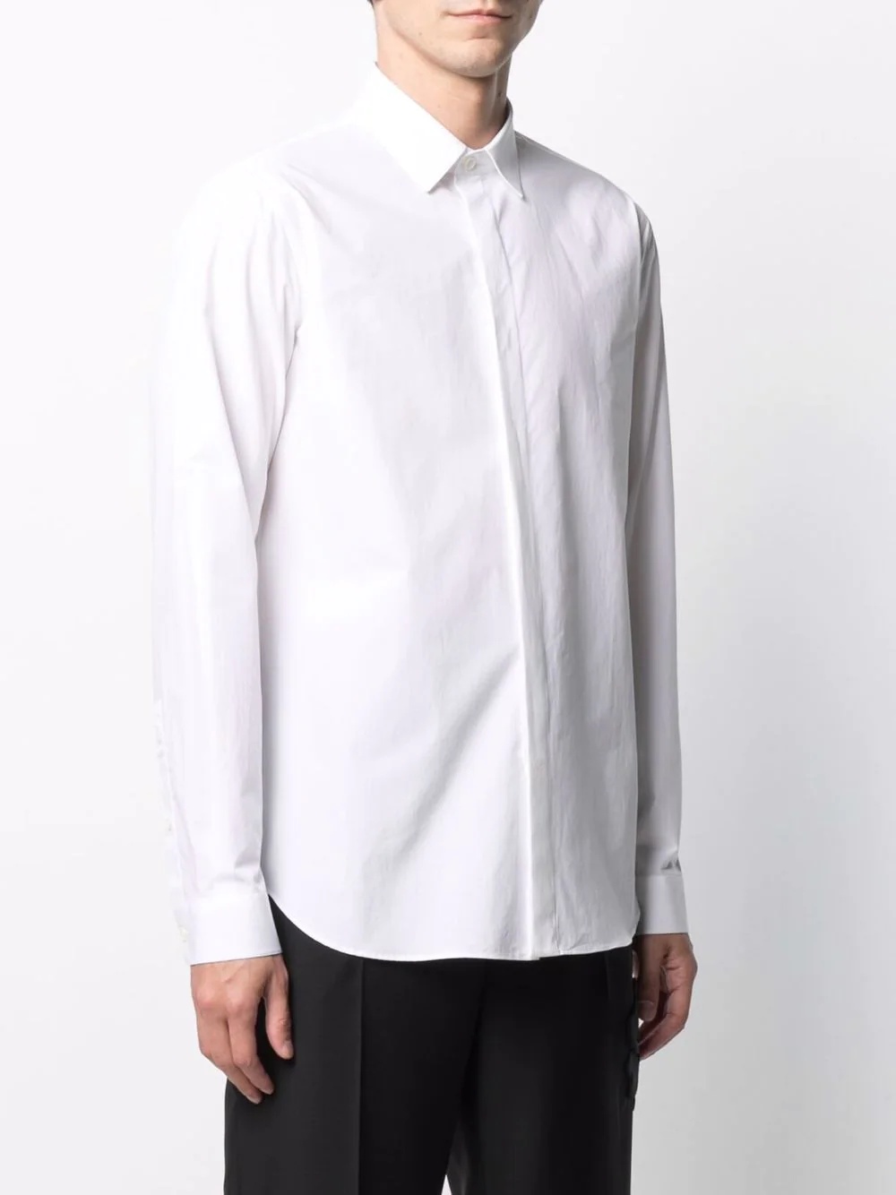 concealed front button placket shirt - 3