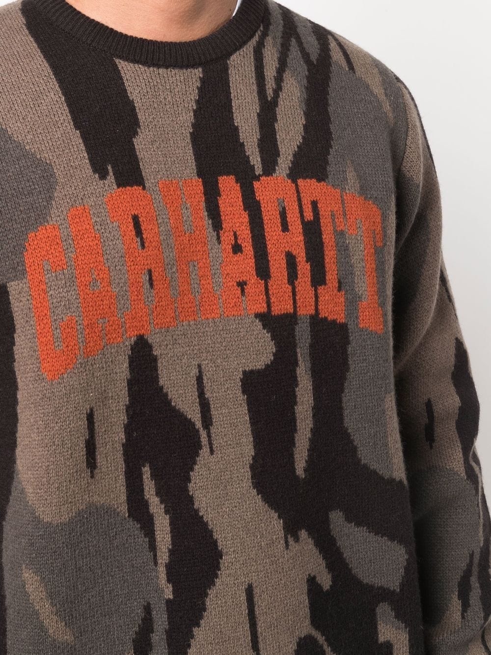 University Script camouflage-knit jumper - 5