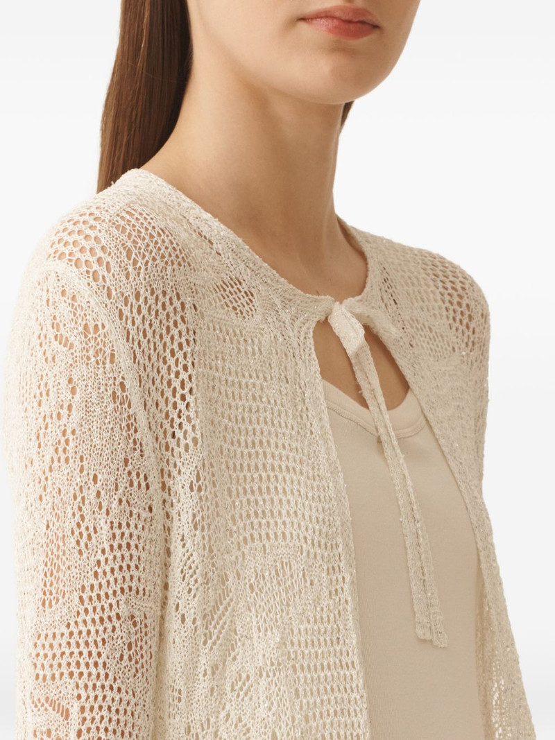 long-sleeve tie-neck cardi-coat 5