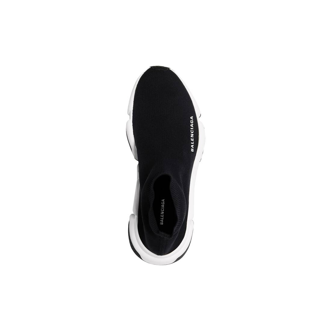 Men's Speed Recycled Knit Sneaker in Black/white - 4