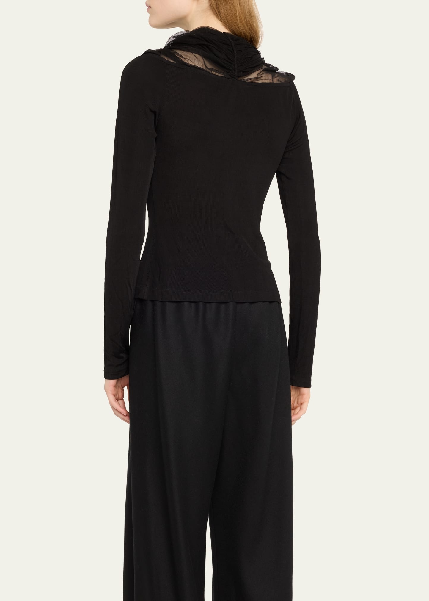Sonora Veiled Off-Shoulder Tulle Top - 3