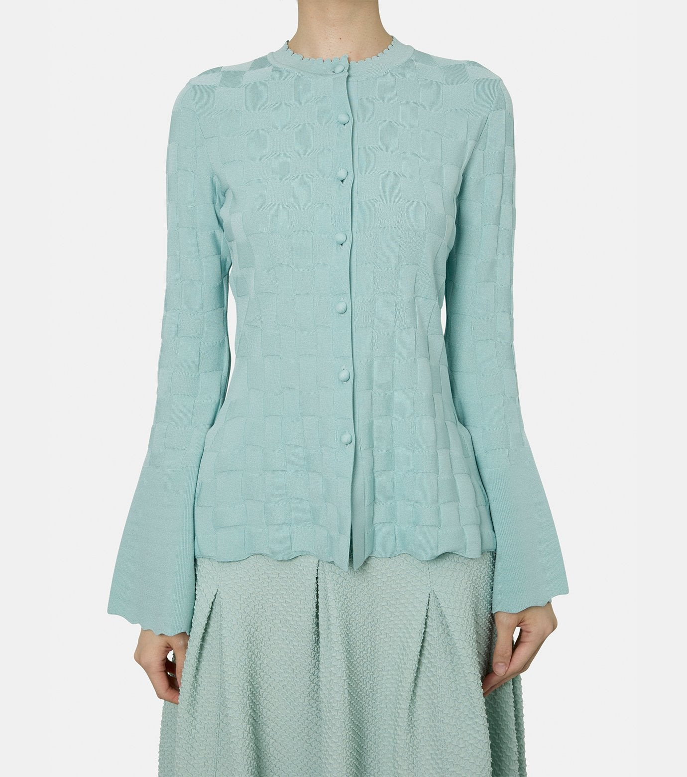 Basket Weave Knit Cardigan - 2