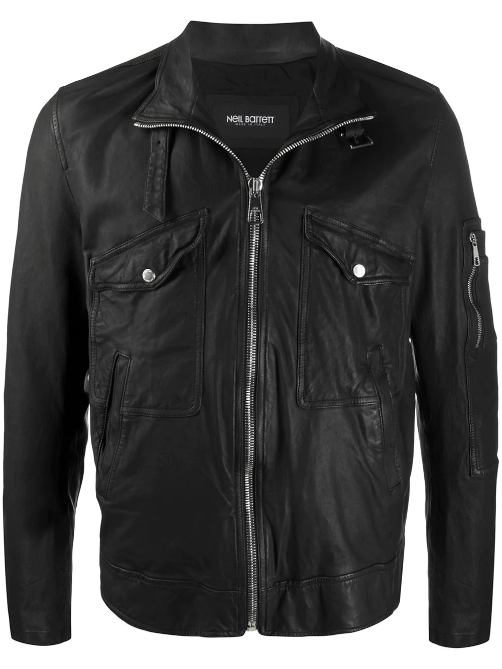 lambskin leather jacket - 1