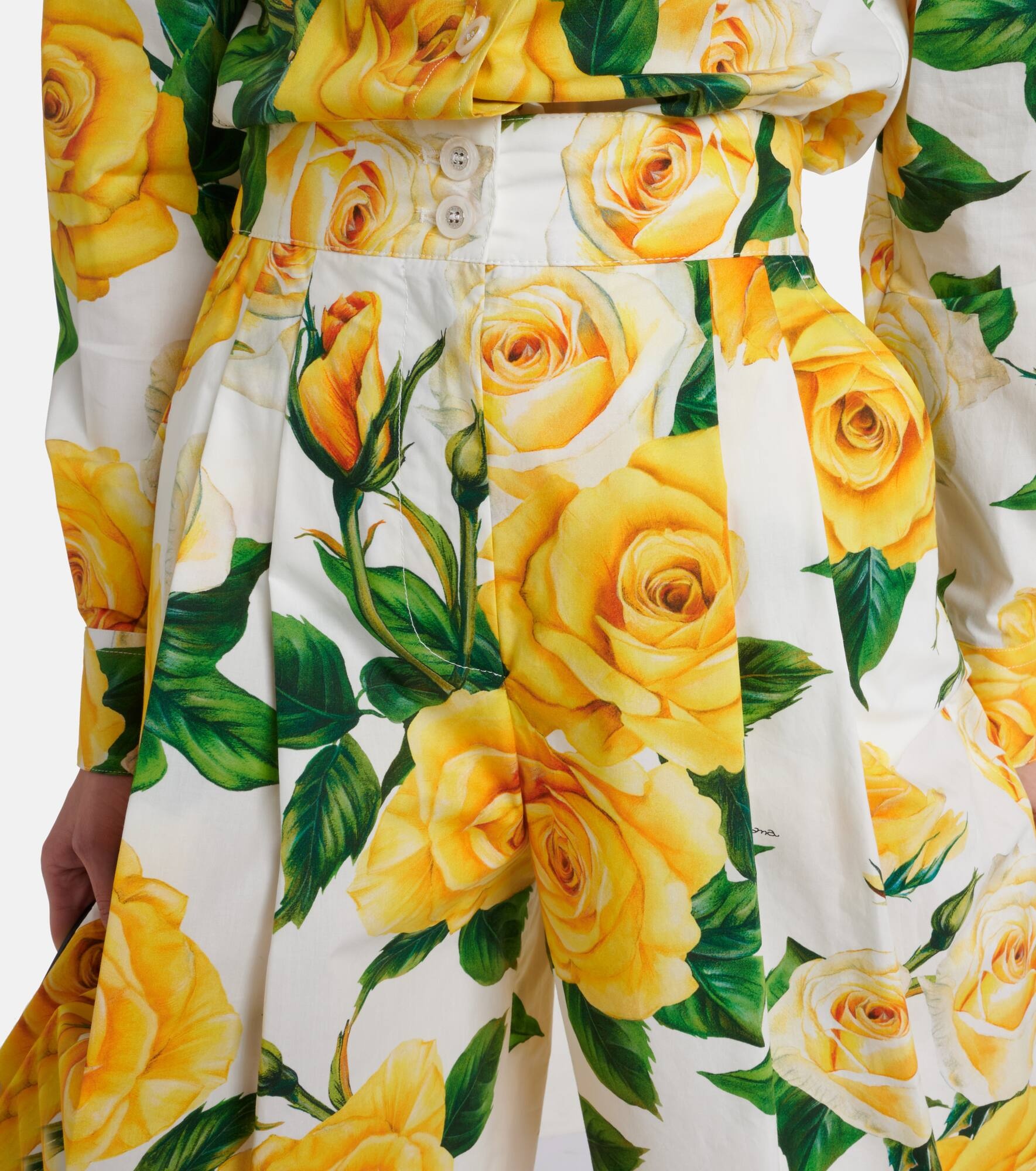 Floral cotton Bermuda shorts - 4