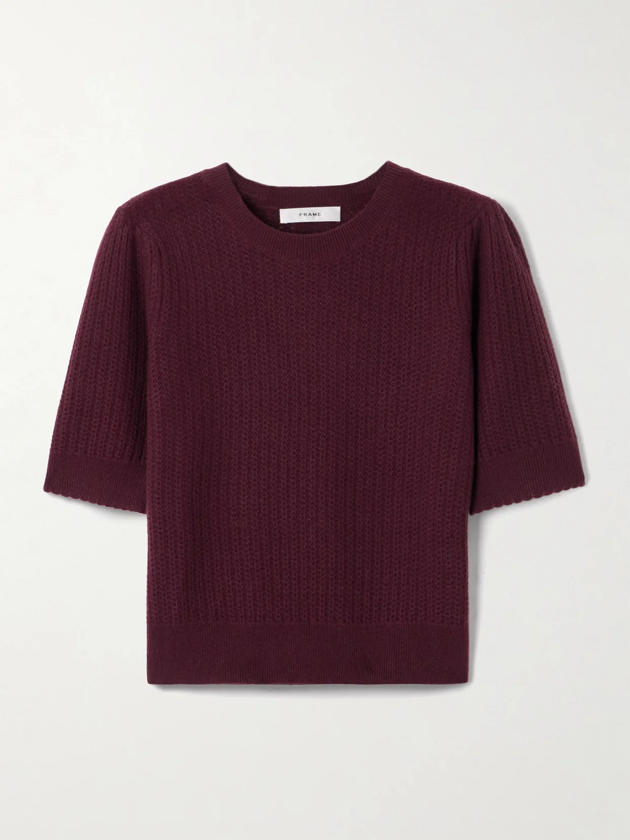 Pointelle-knit Cashmere Sweater - 1