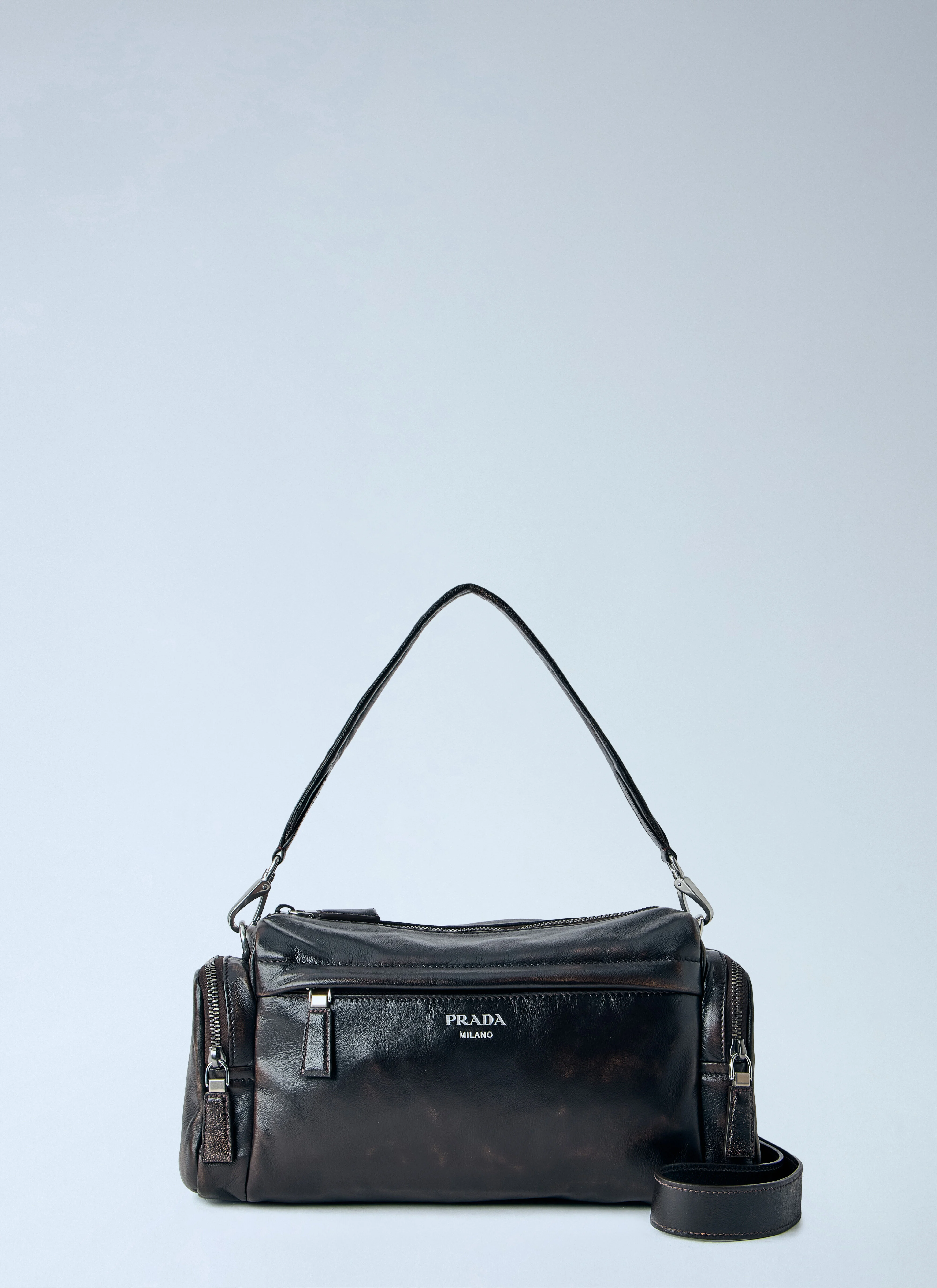 Distressed Nappa Leather Shoulder Bag - 1