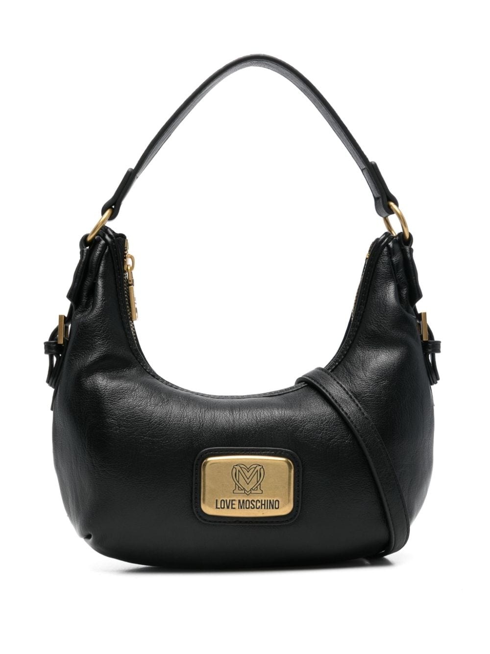 logo-plaque shoulder bag - 1