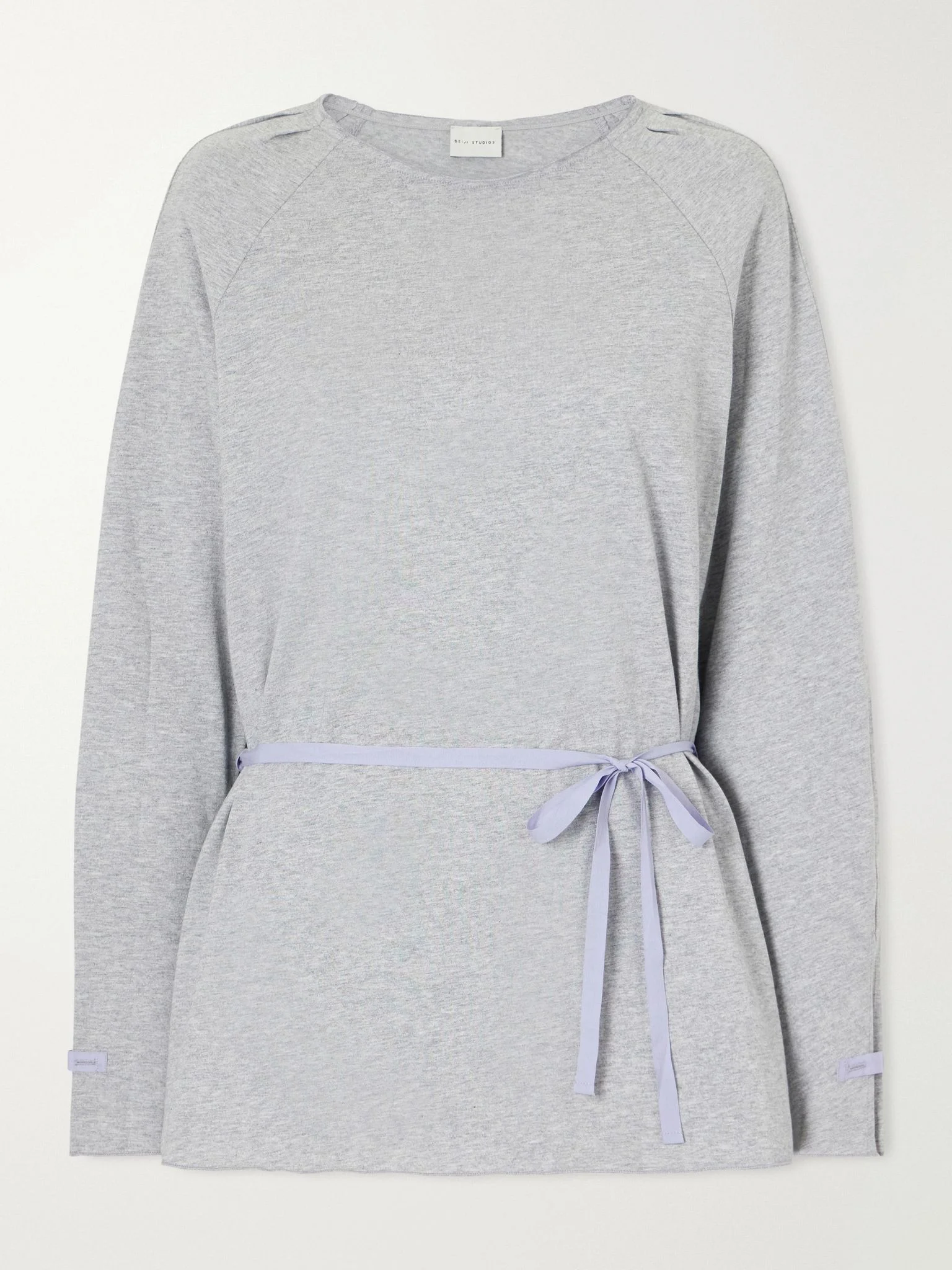 Wided organic-cotton jersey T-shirt Gray - 1