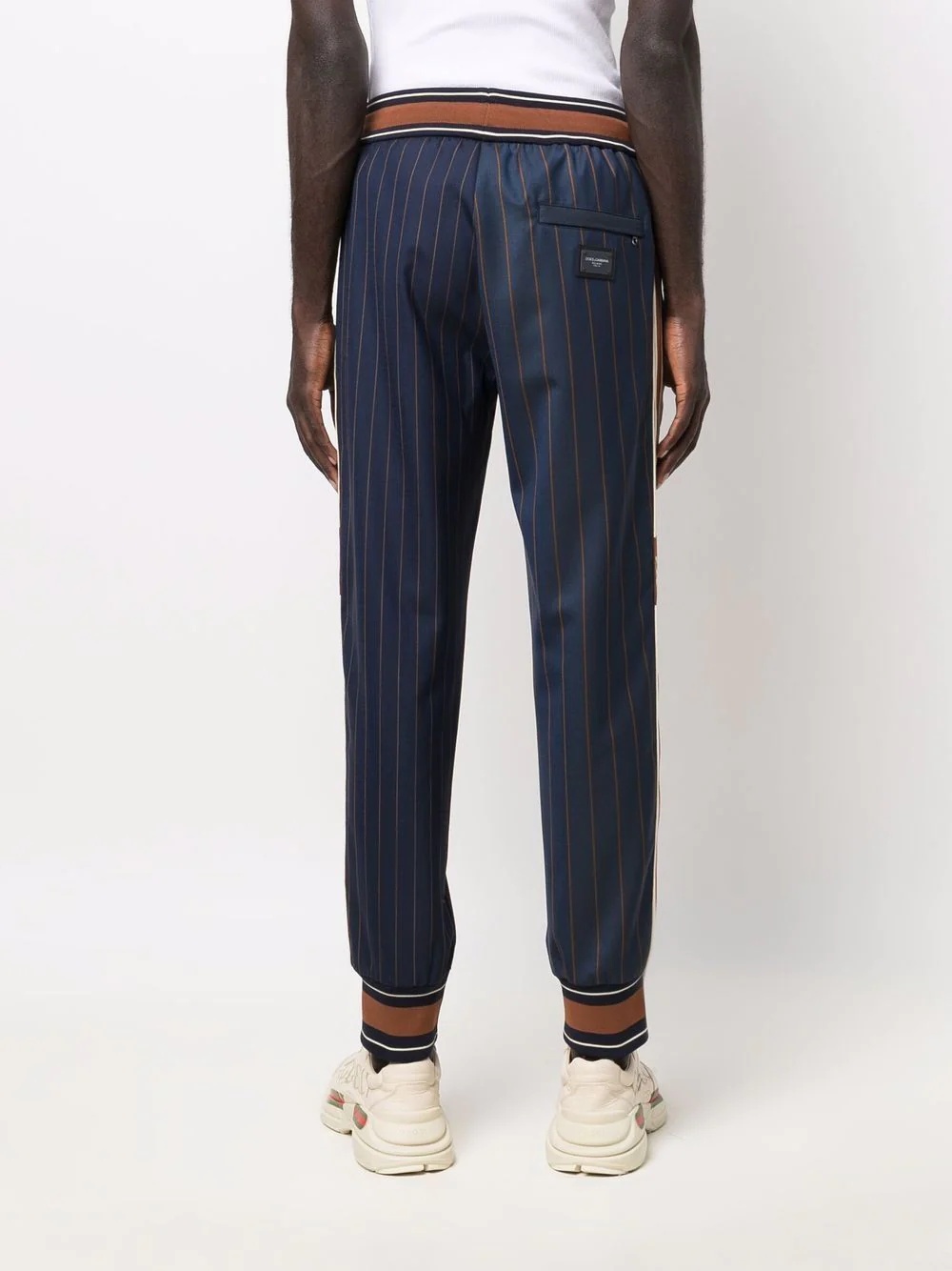 pinstripe-print track pants - 4