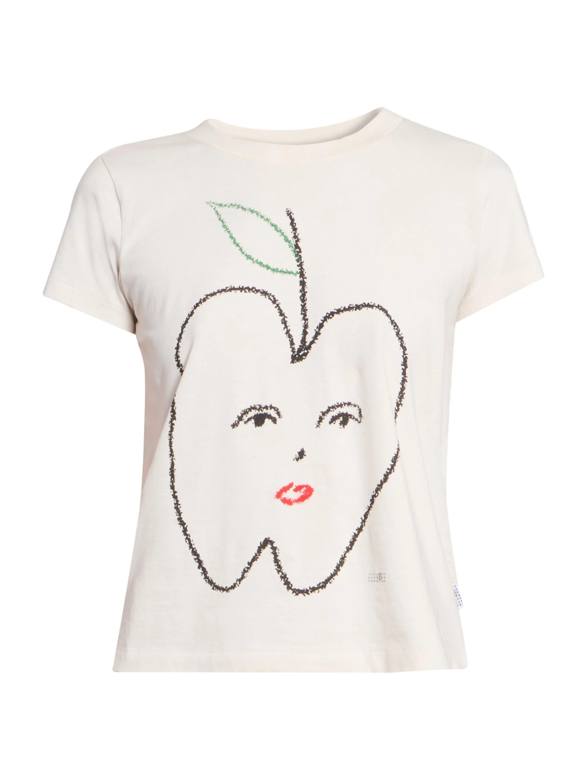 Women's Graphic Cotton Jersey T-Shirt - Ecru - 1