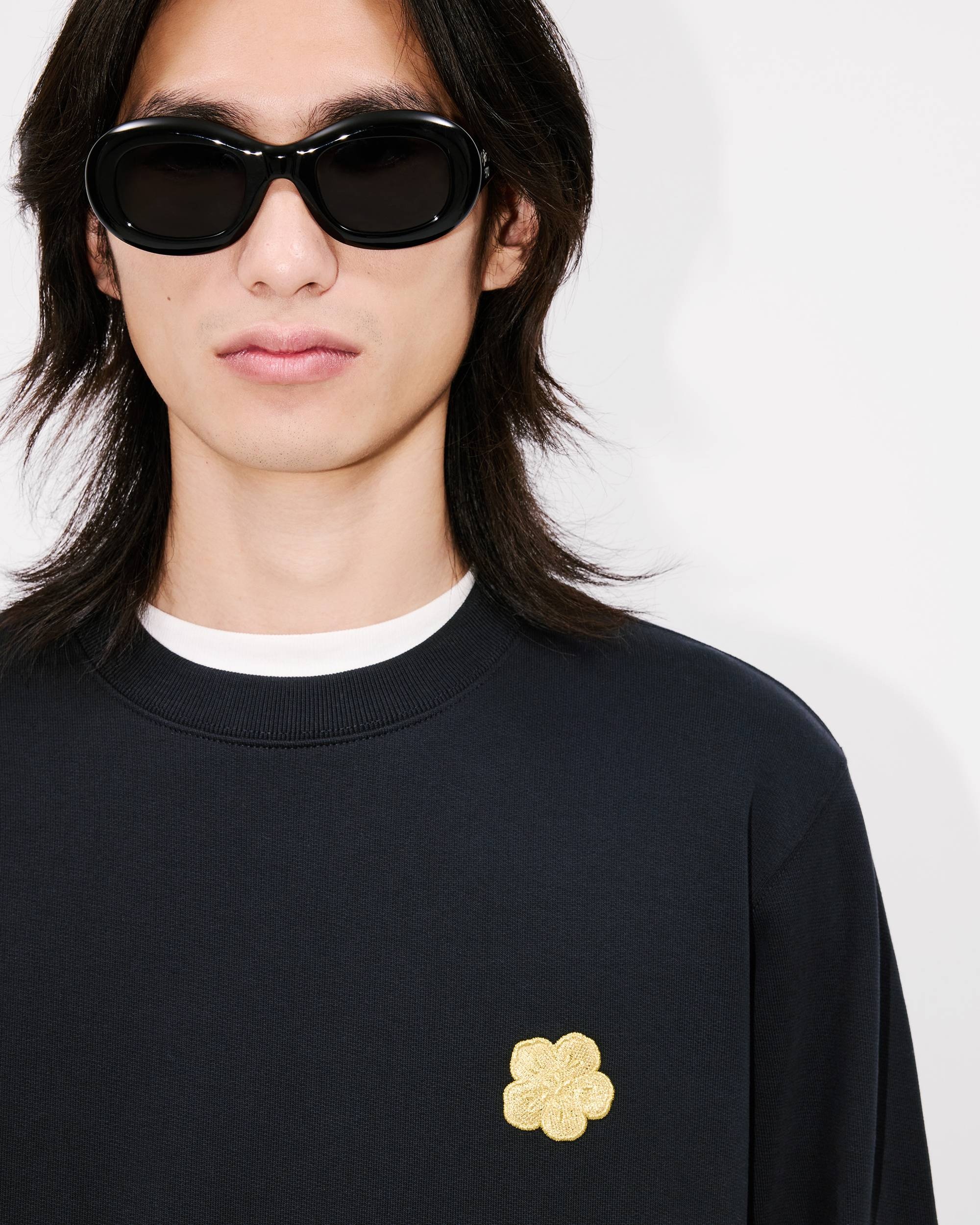 'Boke Flower' embroidered slim sweatshirt in cotton - 6