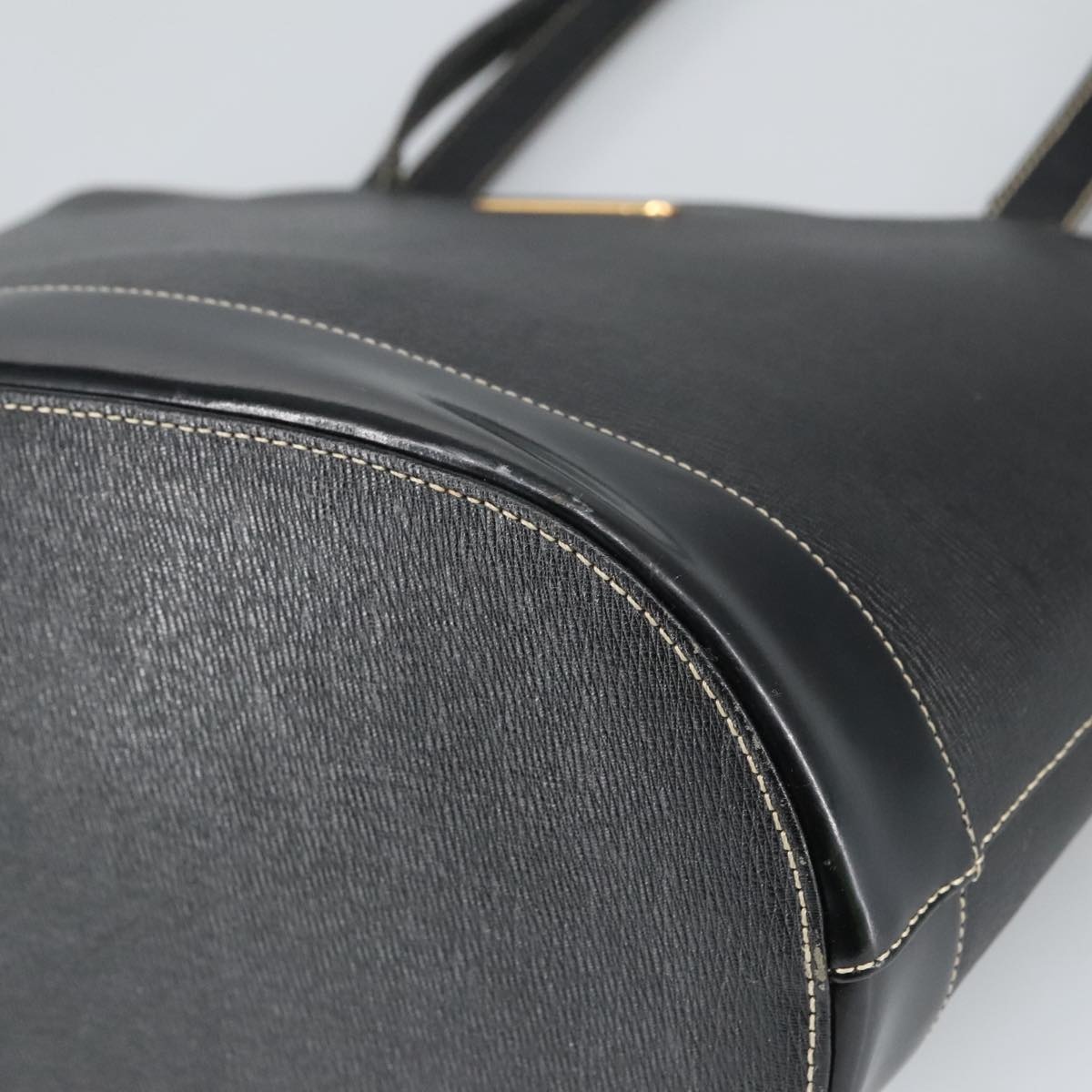 Burberry Tote Bag Leather Black - 10