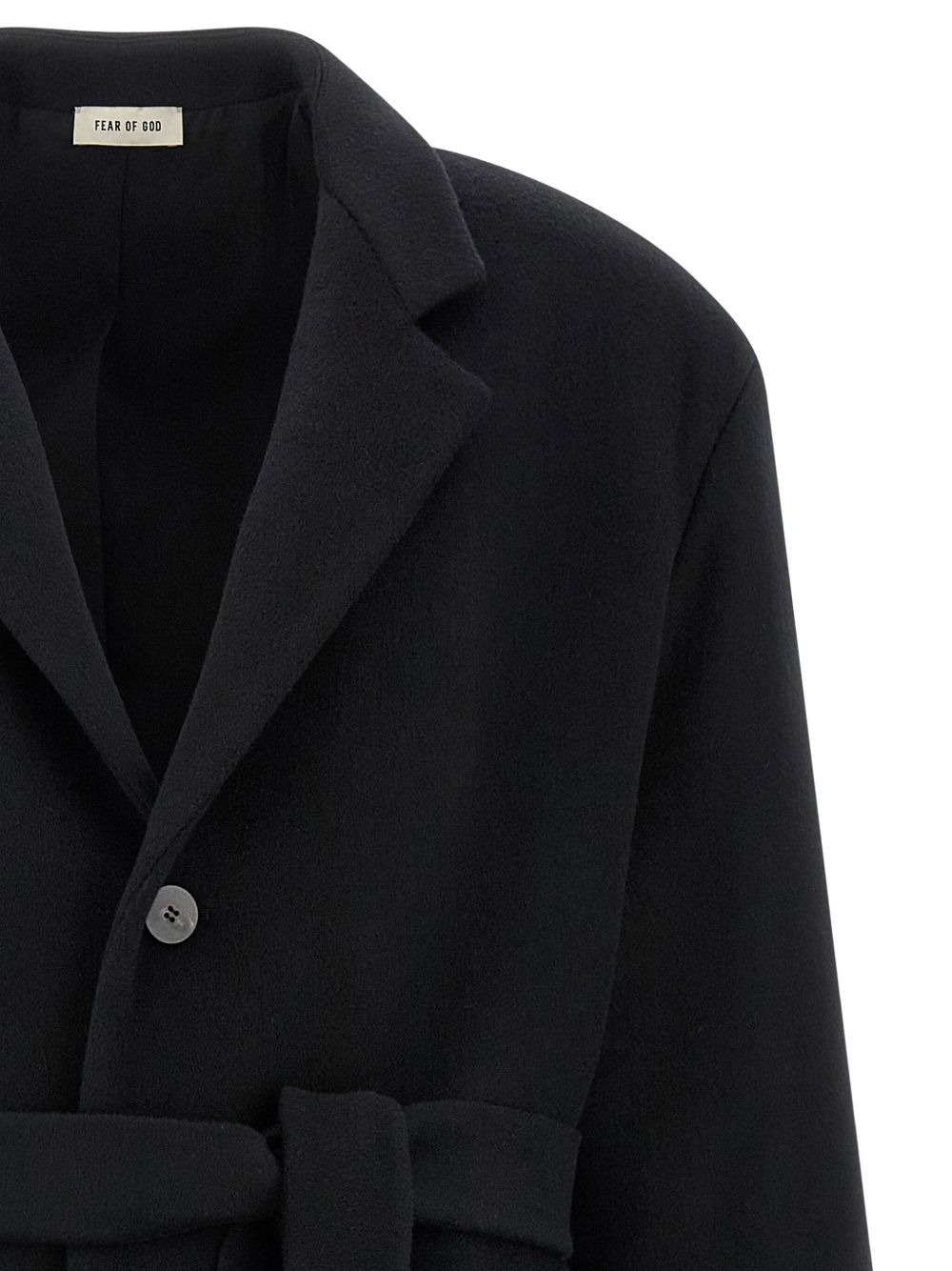 single-breasted wool coat - 3