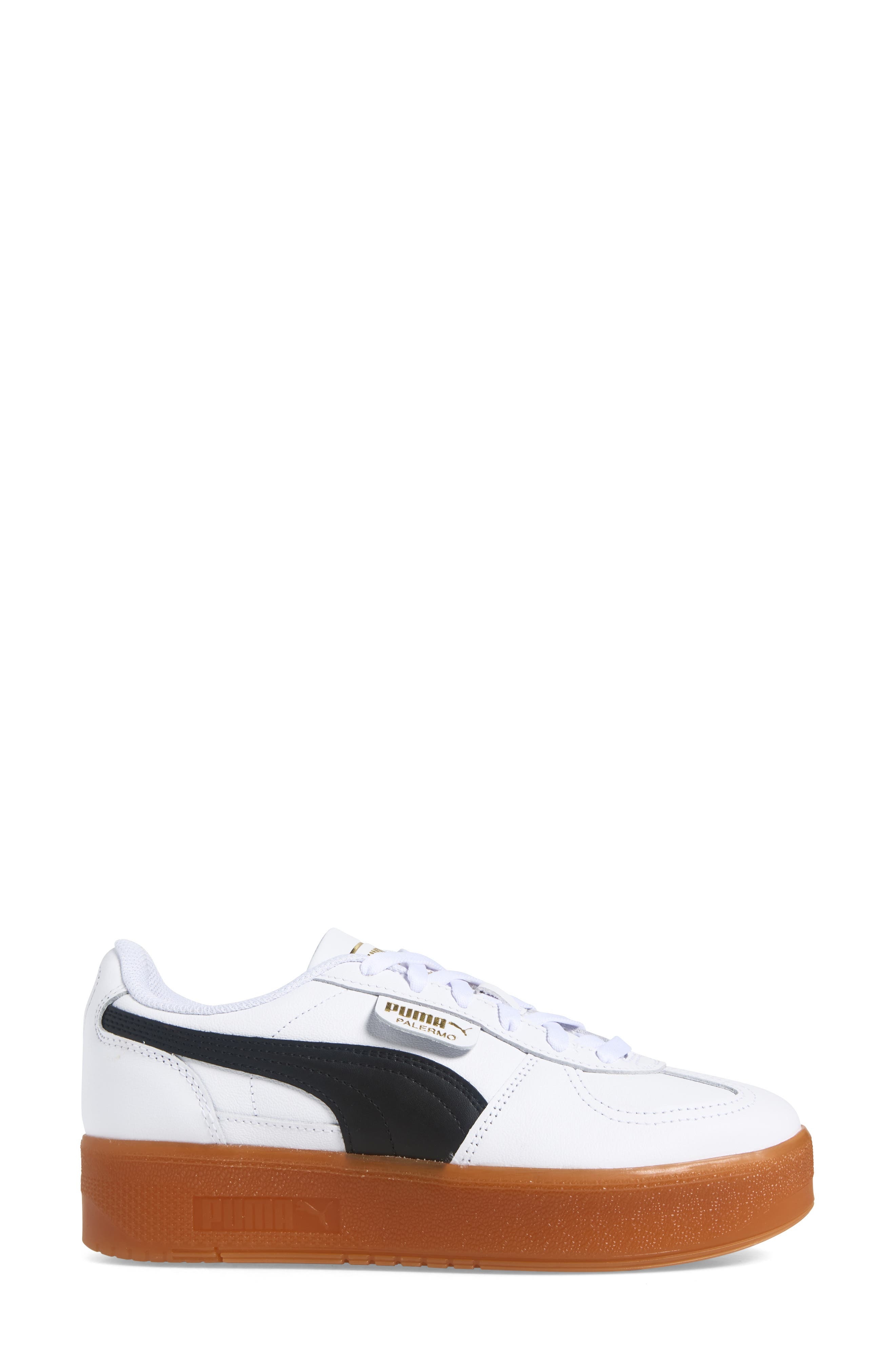 PUMA Palermo Elevata Platform Sneaker in Puma White-Gum at Nordstrom - 3