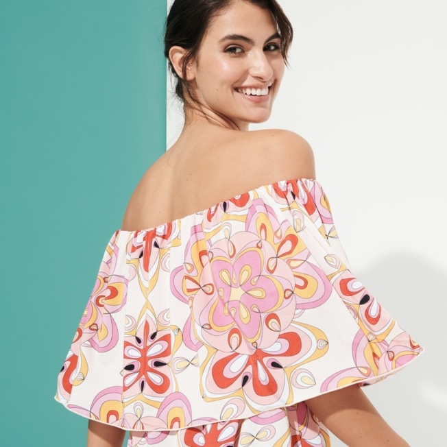 Women Off the Shoulder Short Dress Kaleidoscope - 6