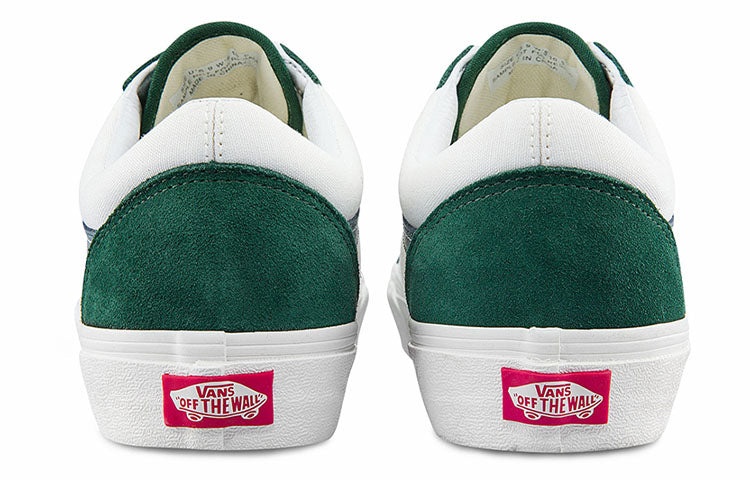 Vans Old Skool Low Tops Casual Skateboarding Shoes Unisex White Green VN0A5JMIBLG - 5